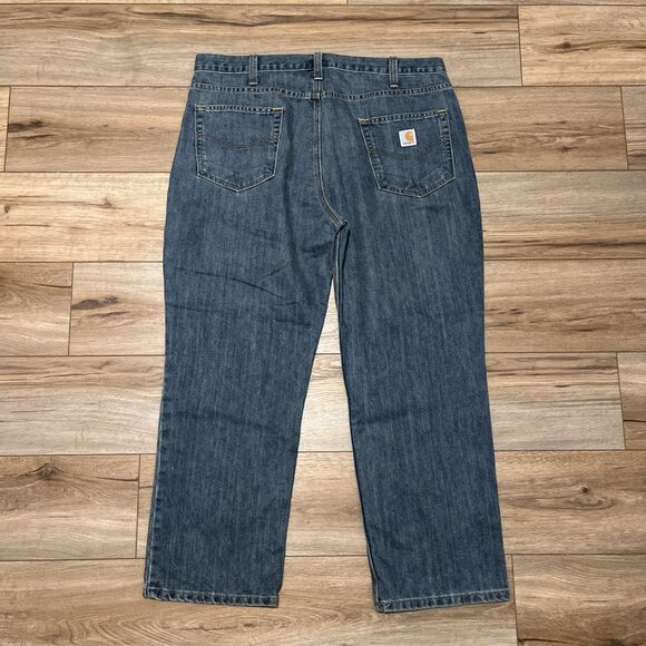 Men's Carhartt Relaxed Fit Denim Jeans SZ 40x28 Blue Modern 101483-980 - Picture 7 of 11